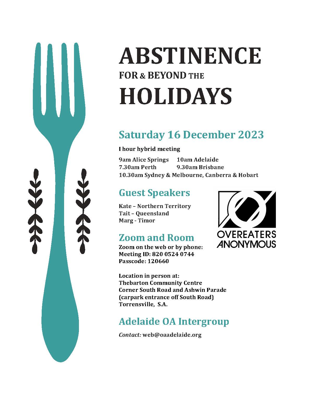Abstinence Meeting Flyer